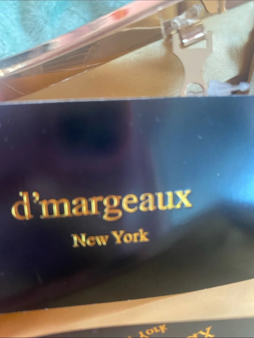 D'margeaux Luxury Embellished Gold Evening Clutch Handbag